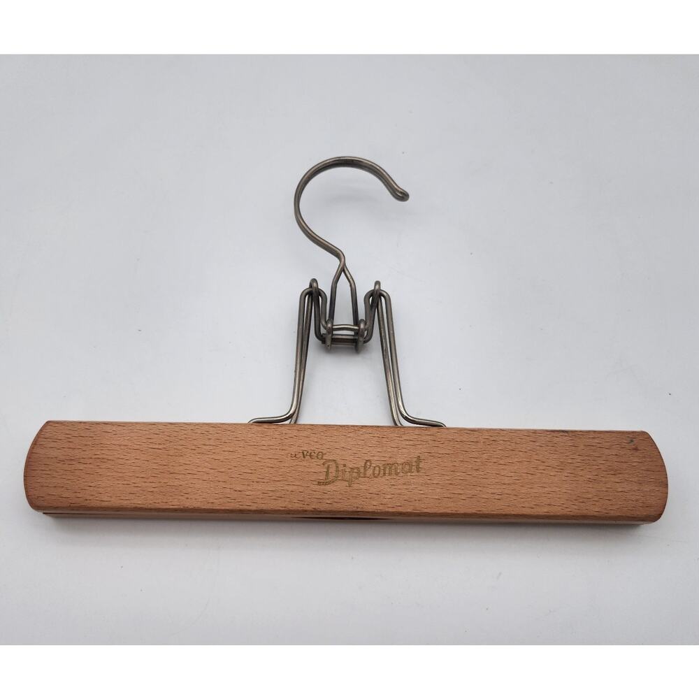 Nevco Diplomat Vintage Wooden Pant/Skirt Hanger Coat Clothes Hanger Advertising
